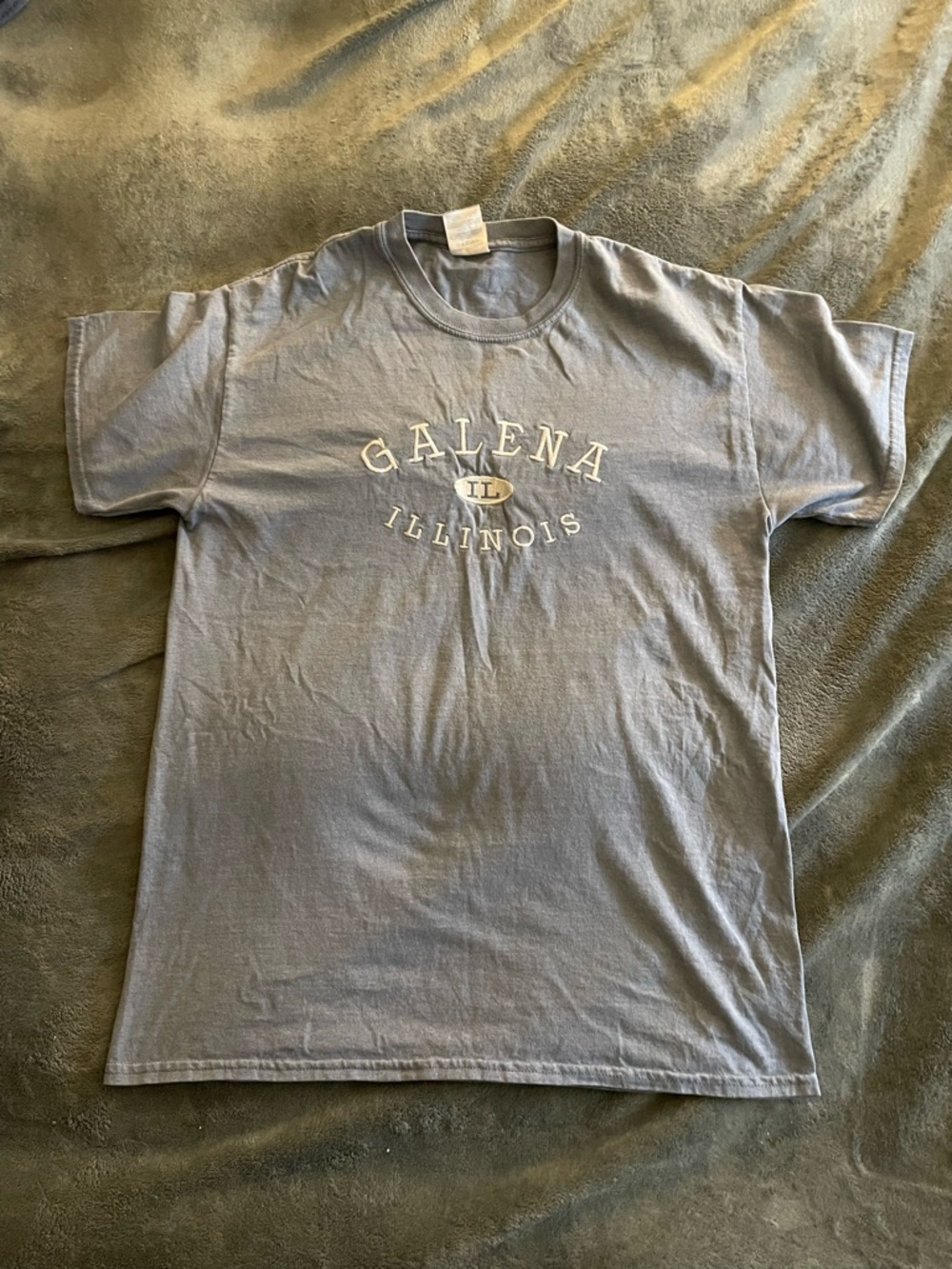 Galena Illinois Graphic Tee - Light Blueish Gray For Woman